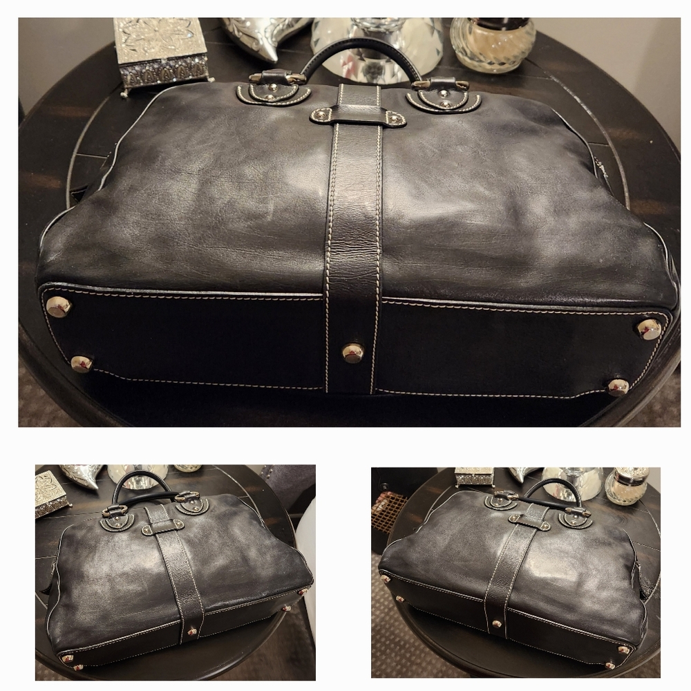 Marc Jacobs Black Leather Satchel with Silver Details - Picture 5 of 16